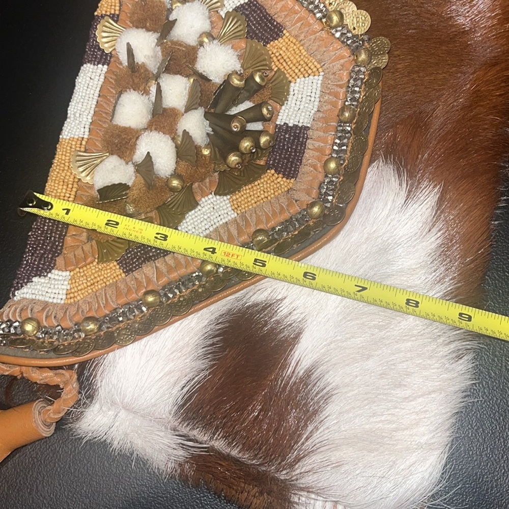ibBan Anthropologie Hair on Hide Embellished Crossbody - Picture 9 of 10